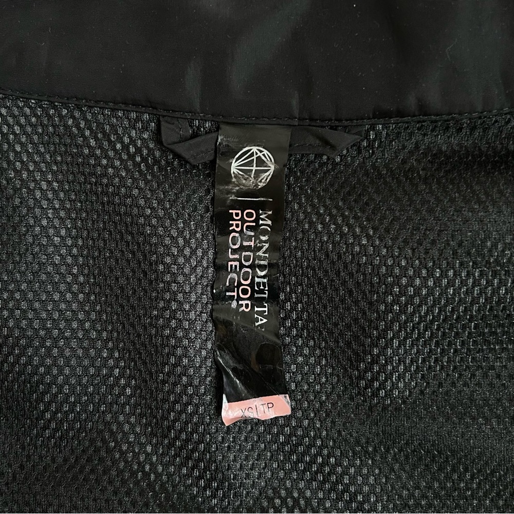 Mondetta Outdoor Project Women's XS Black Windbreaker Rain Jacket Hooded Long - Picture 6 of 11